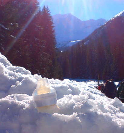 Z niemowlakiem w górach zimą